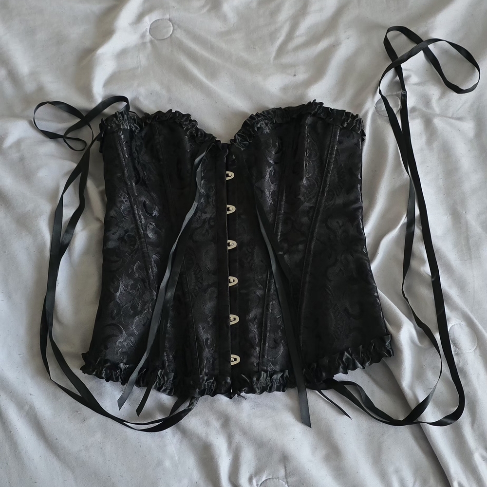 Black Corset with Lace Details